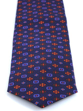 3 Fold Dark Blue Madder Silk Tie FIONA